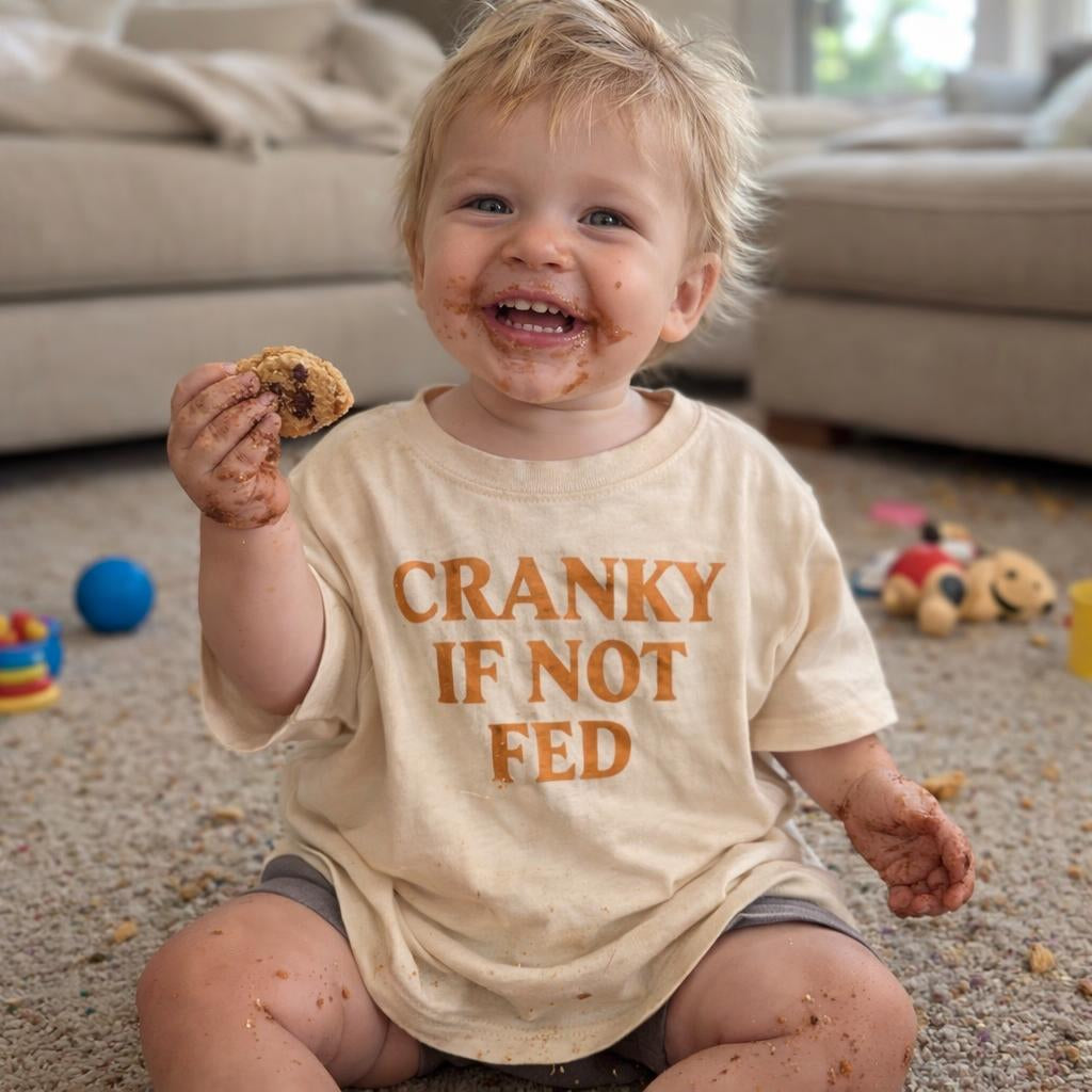 Cranky if not fed tee orange